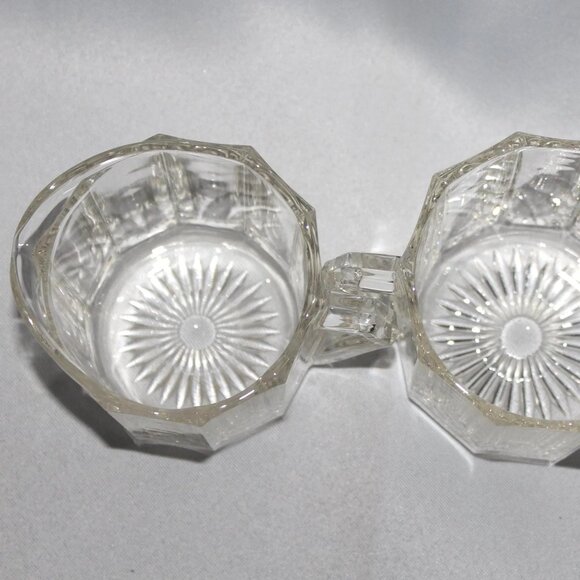 Indiana Glass Paneled Daisy Sugar Bowl & Creamer Set - Picture 4 of 5